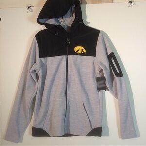 Colosseum Iowa University Grey Navy Logo Hoodie